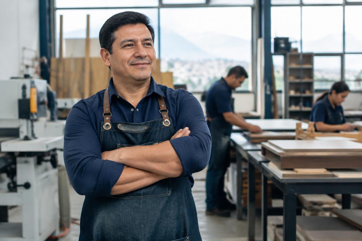 Empresario colombiano en una operación real